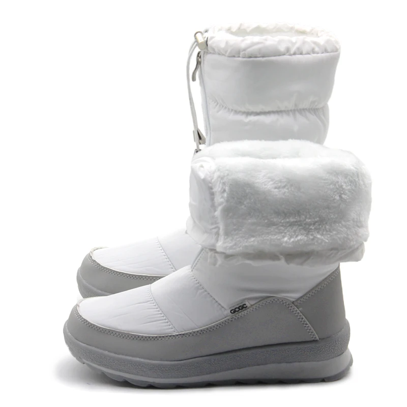 GOGC/2018 русская зимняя обувь Сапоги до середины икры колена Черные высокие сапоги