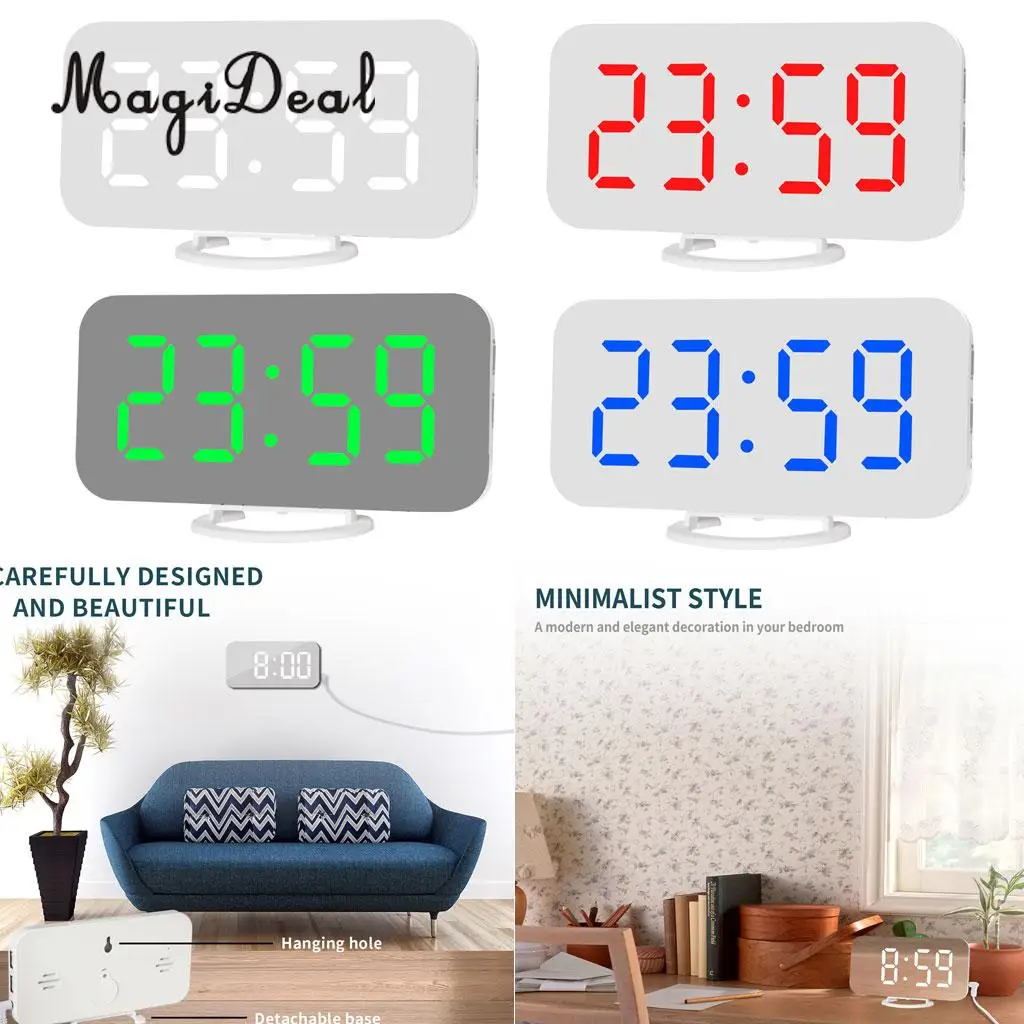 USB будильник для зарядки телефона цифровые часы с большим удобным чтения