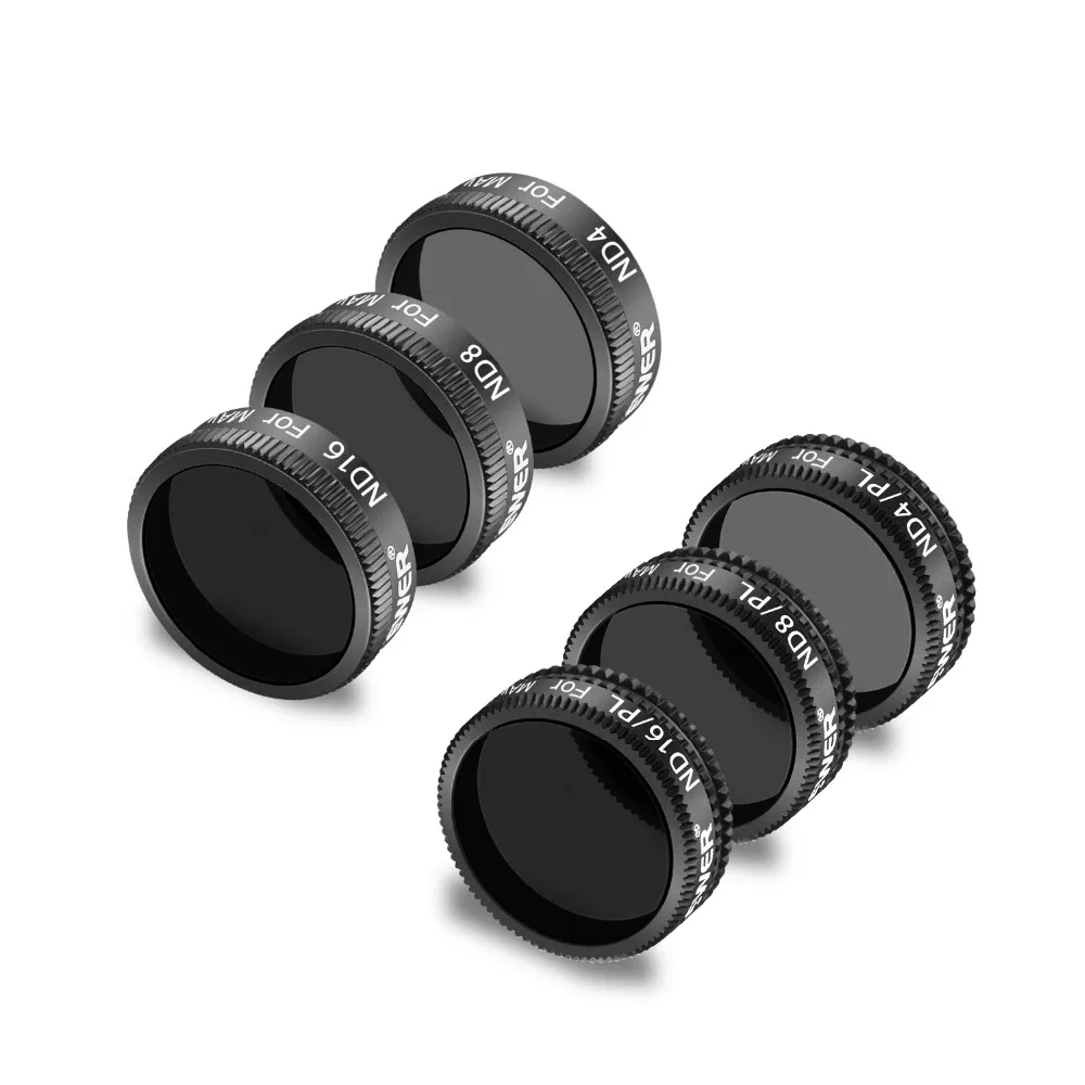 

Neewer 6 Pieces Pro Lens Filter Kit for DJI Mavic Air Drone Quadcopter Includes:ND4 ND8 ND16 ND4/PL ND8/PL ND16/PL Made of Multi