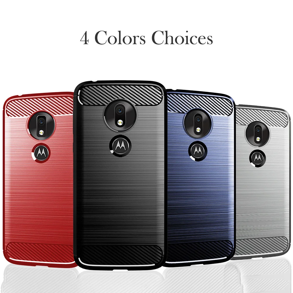 Чехол для Motorola Moto G7 Play, силиконовый бампер из углеродного волокна, мягкая задняя крышка из ТПУ для Moto G7 power/G7 Plus/G7 Play, чехол