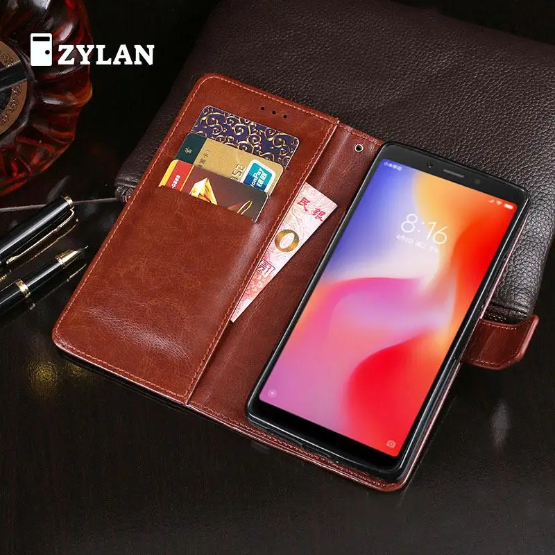 Кожаный чехол кошелек с откидной крышкой для Xiaomi Redmi 6A книжка Redmi6A чехлы мобильных