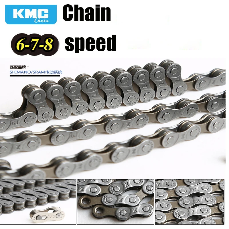 

Kmc Z7 Chain Mountain Bike Chain 6 /7 /8 Speed Road Bike Folding Bike Speed Chain Bicycle Chainwheel Accessories