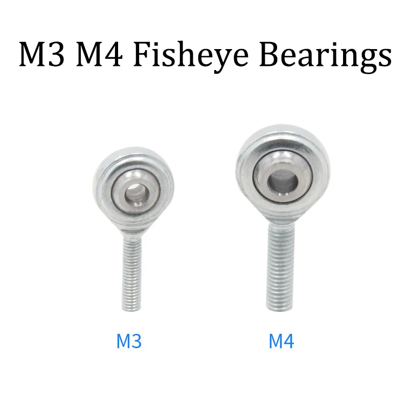 

2pcs/lot M3 M4 Fisheye Bearings 3D Printers Parts Rod Ends Joint Thread Aluminum SI4T/K SI3T/K Fisheyes Accessory