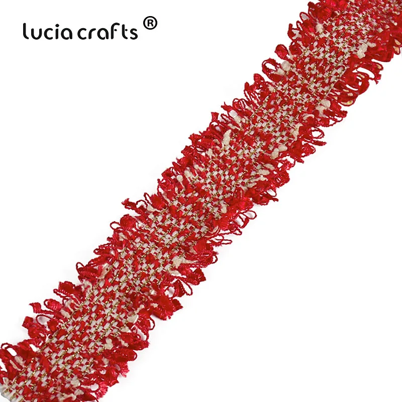 C14 Lucia crafts 2 ярда разноцветная кружевная лента для самостоятельного пошива одежды воротник повязка на голову ремесла материал аксессуары N0705 - Цвет: C14