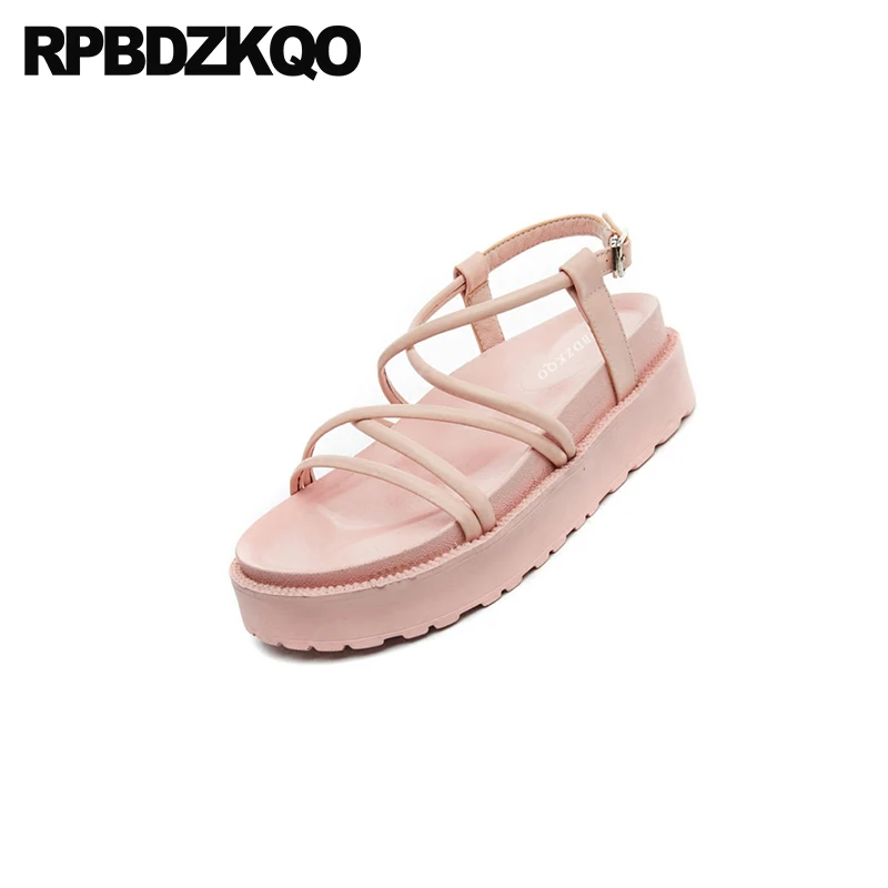 ремешки женщины мягкий Harajuku Slingback клин на платформе клетка низкий каблук обувь