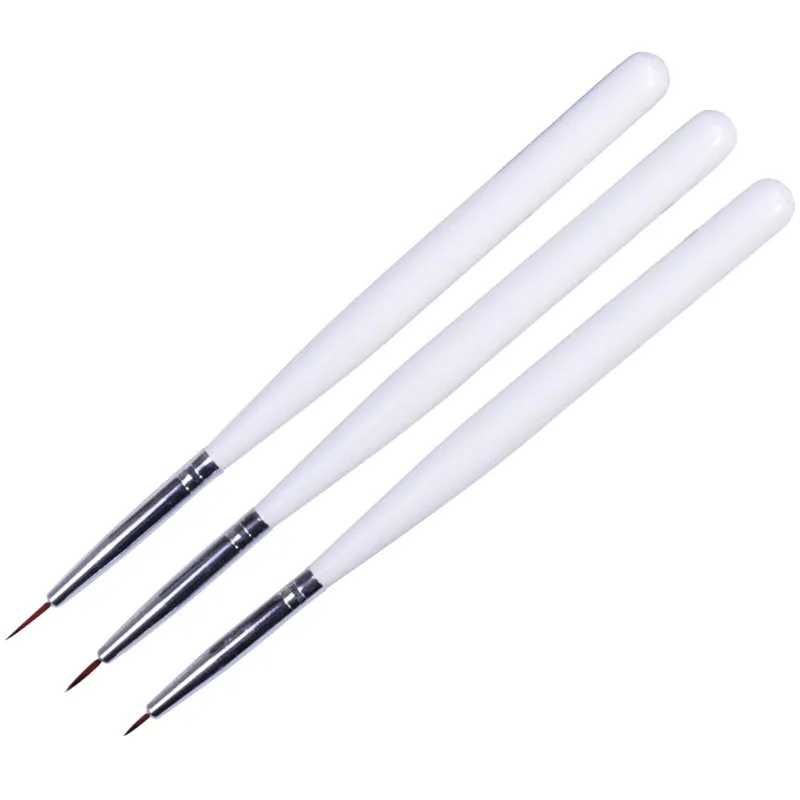 Новинка 2017 3 шт. набор для дизайна ногтей кистей точечного нанесения белая