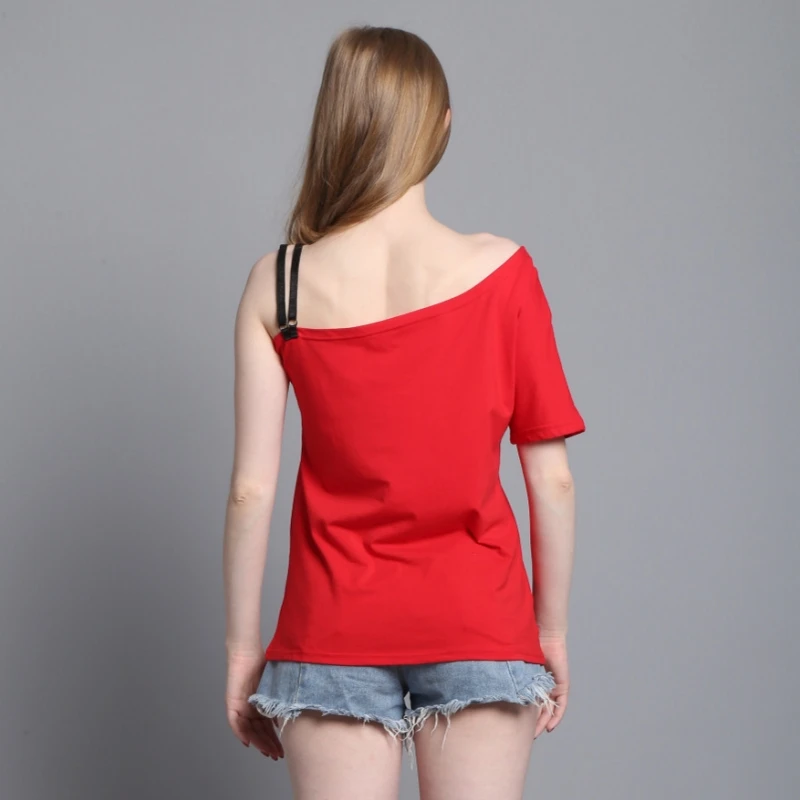 2019 Fashion Summer Cotton Top Shirts Women Short Sleeve T Skew Collar Butterfly Print Tshirt Ladies Tees Tops Clothes | Женская одежда