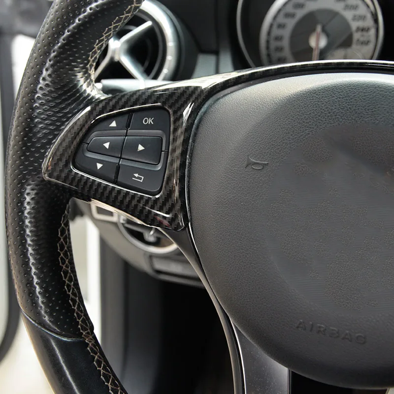 Для Mercedes-Benz C-Class W205 GLC X253 E класс W213 2015-2018 углеродное волокно ABS хромированное