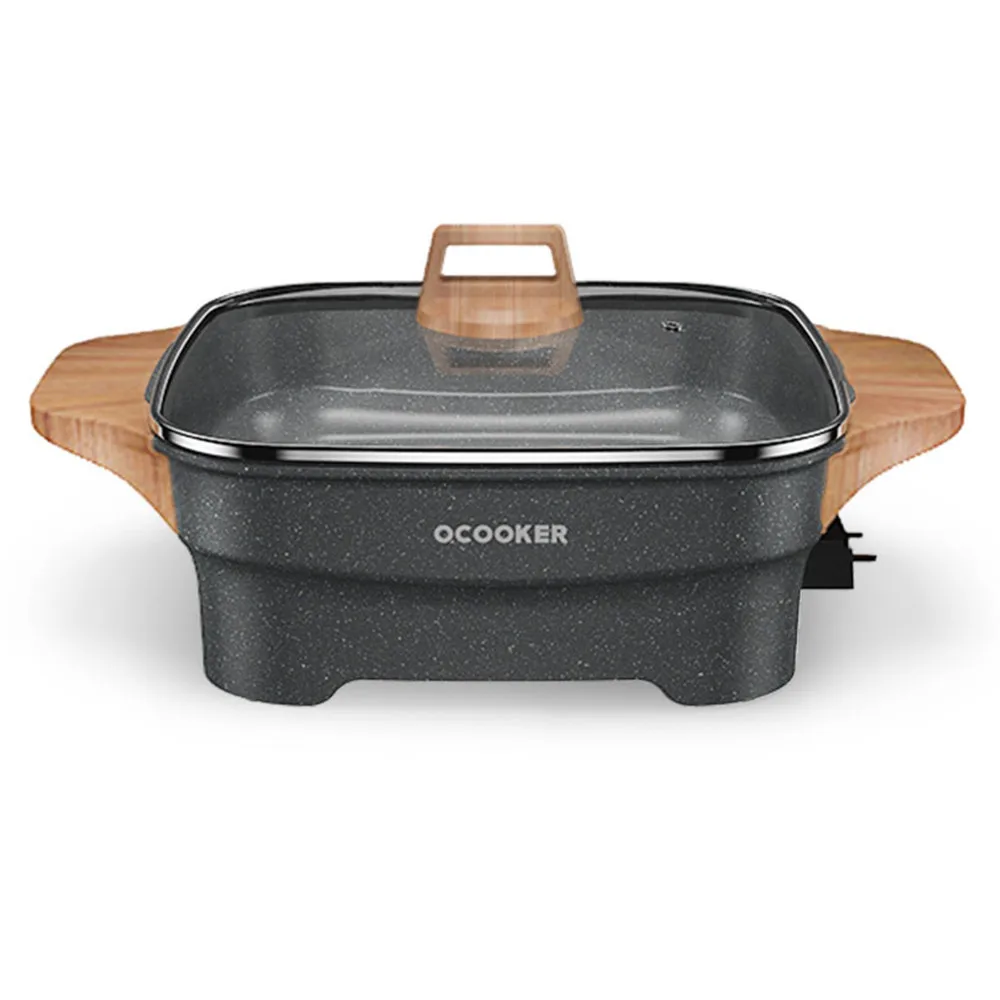 Black 1 Mijia QCOOKER 4L многофункциональный бытовой электрический горячий горшок пищевой антипригарное покрытие контроль температуры сплав горшок - Цвет: Black