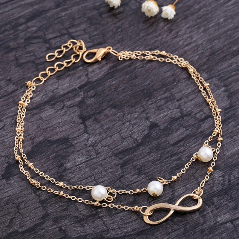 13 стиль бесконечность любви ножной браслет Ювелирный Браслет На Лодыжку Босиком