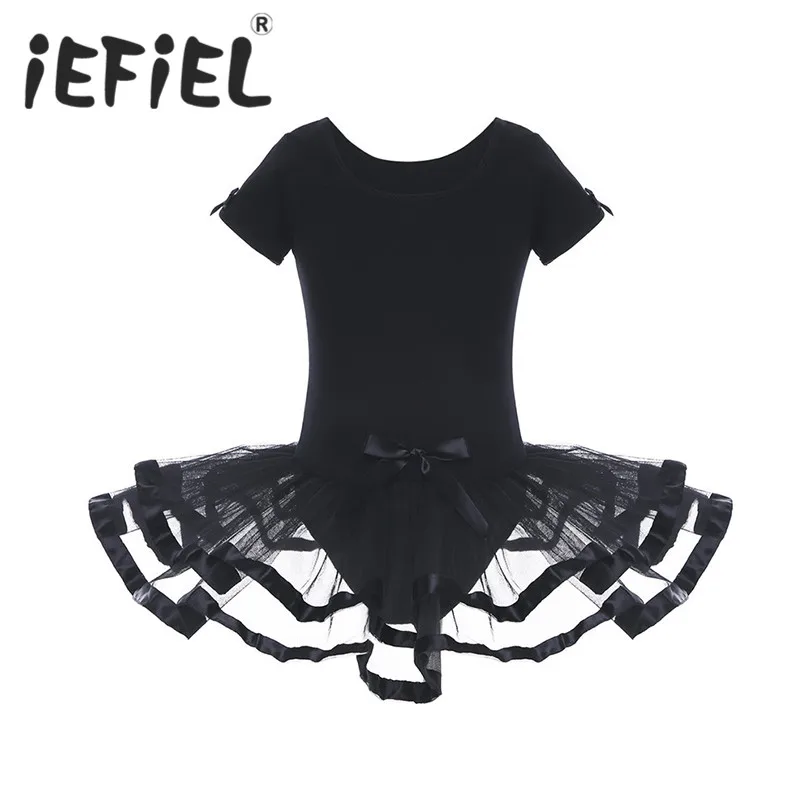 iEFiEL Cute Kids Children Girls Mesh Ballet Dance Gymnastics Leotard Tutu Dress Ballerina Fairy Costumes with Bowknots | Тематическая