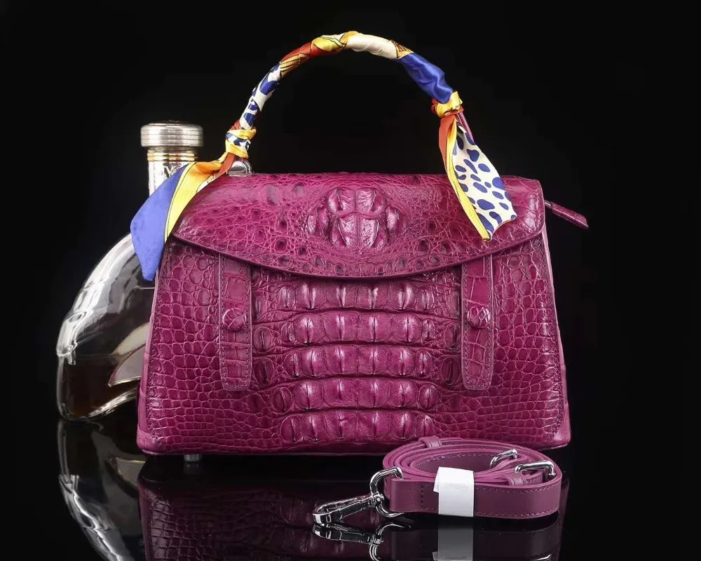 Женская сумка тоут из крокодиловой кожи с ручками веревки|handbag pink|handbags free shippingtote