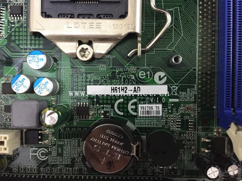 100% рабочая материнская плата для настольного компьютера X3990 H61H2-AD 1155 H61 системная