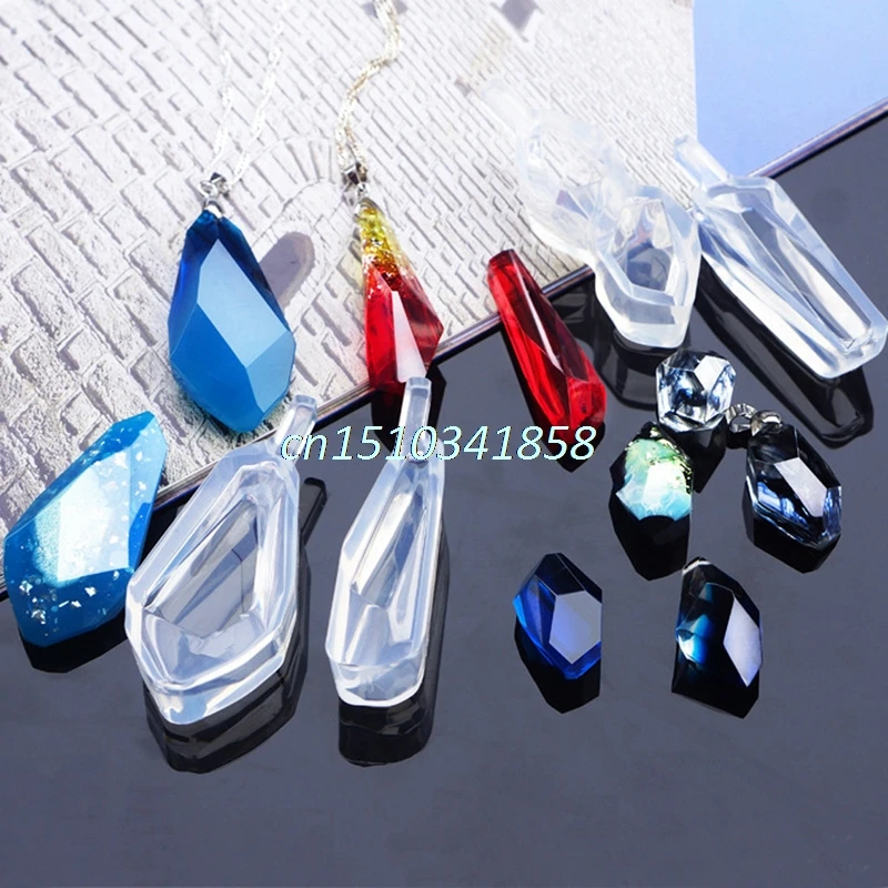 Прозрачная силиконовая форма для подвесок алмазной резки смолы настоящий цветок