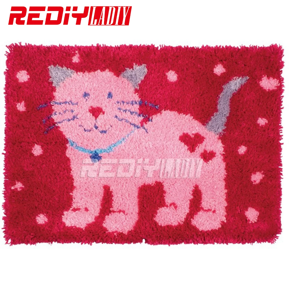 Набор крючков для ковров DIY акриловая пряжа вышивка напольный коврик розовый