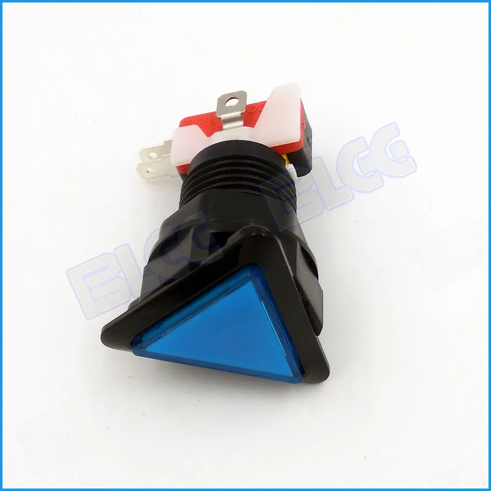 39 мм треугольная аркадная кнопка переключатель LED мгновенная с подсветкой