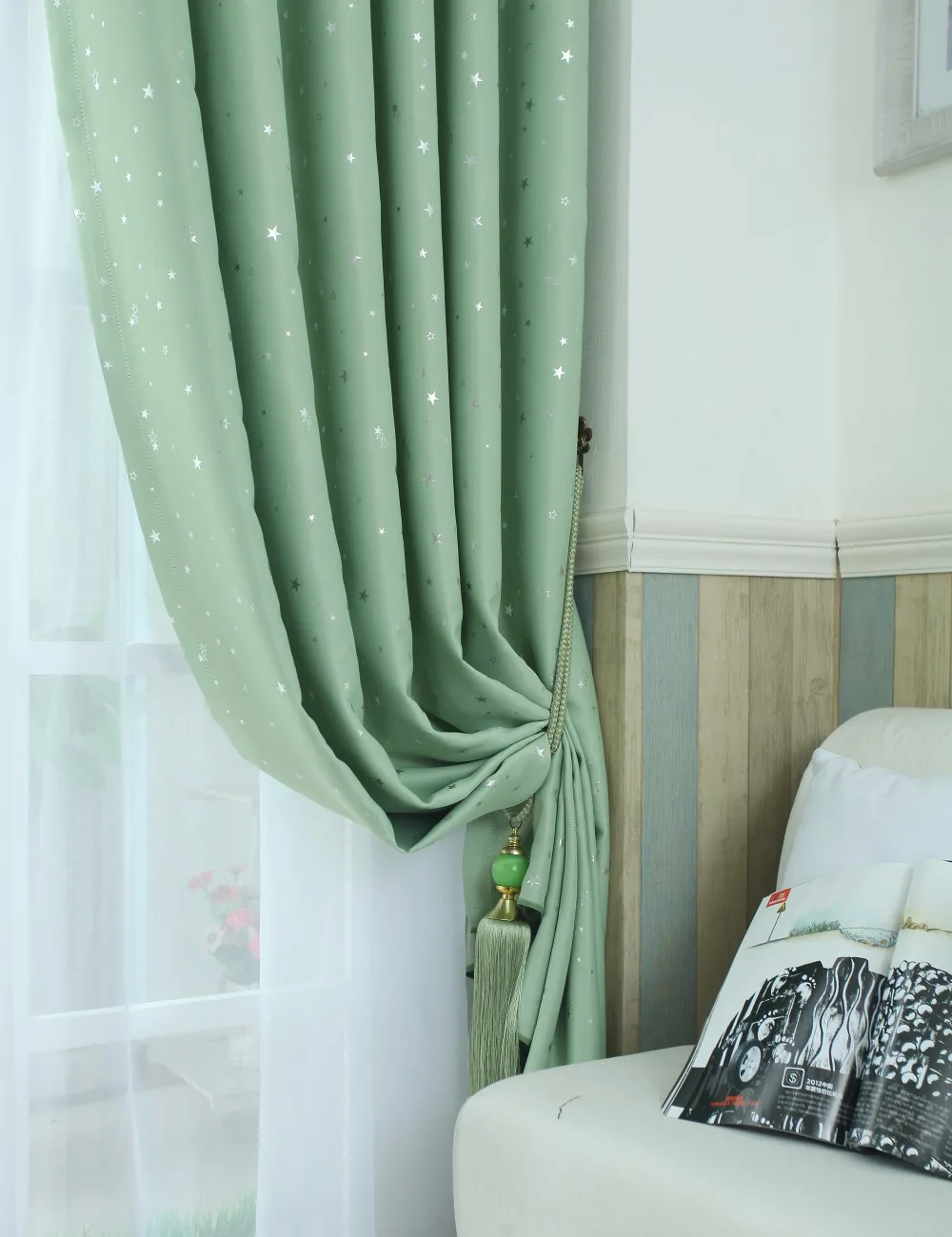 Шторы блэкаут с современными звездами элегантные голубые занавески для детской