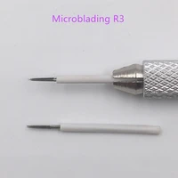 50pcs shading r3 liner microblading needles manual needles for fog eyebrow microblading round needles for permanent makeup