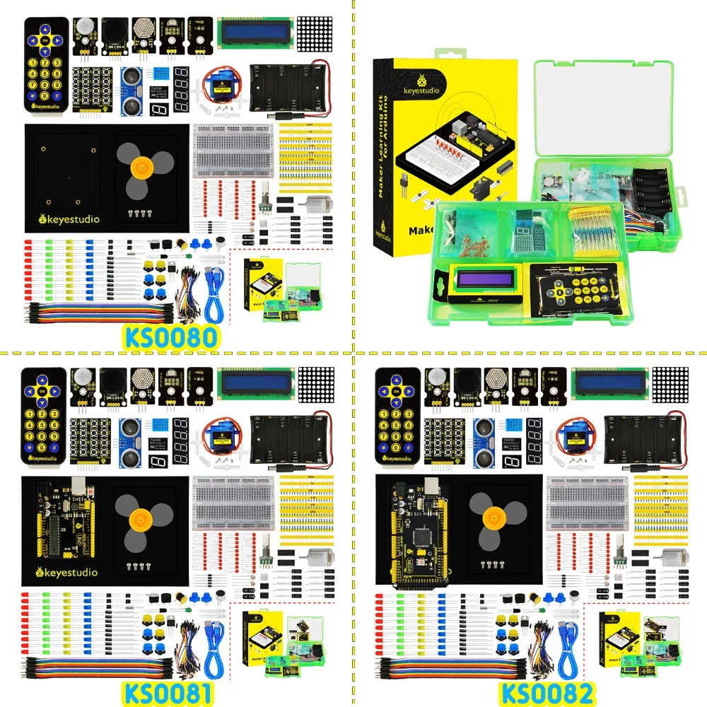 Keyestudio Maker Starter kit совместим с Arduino Starter kit с учебником/подарочной коробкой