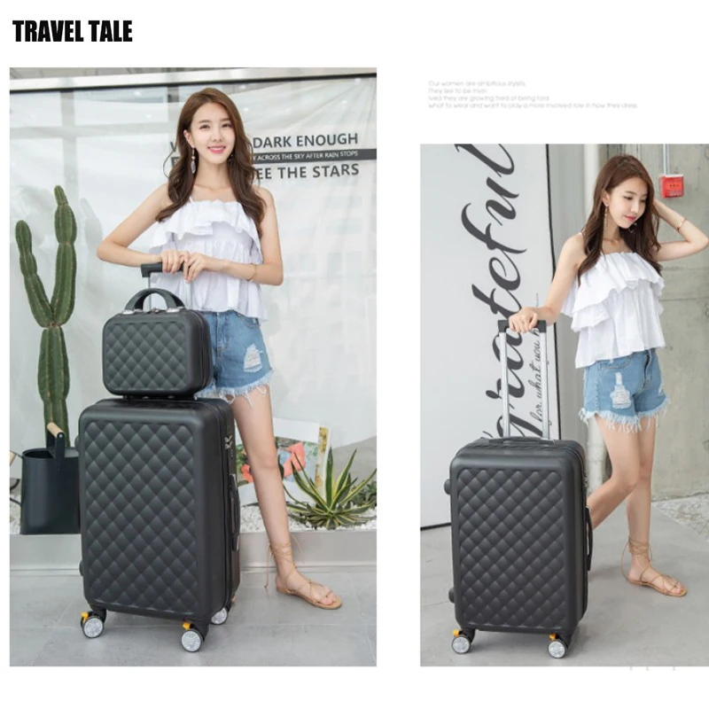 Travel tale 2" 22" 2" дюймов для женщин spinner Дорожный чемодан на колёсиках тележка Сумка на колесе