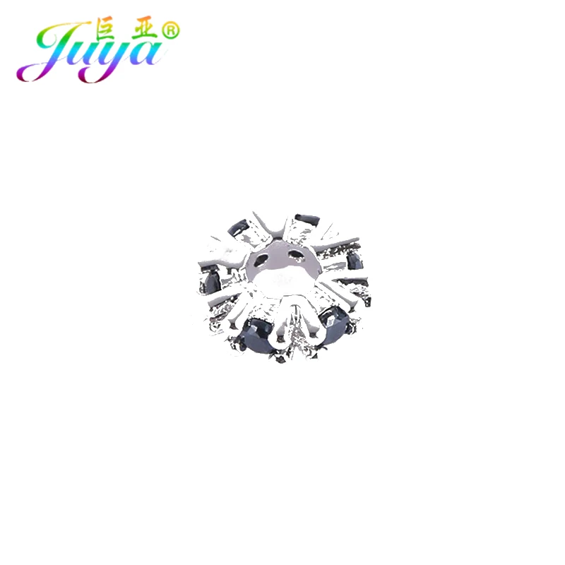 White Gold Black Juya ручной работы Рукоделие ювелирные изделия бусины поставки украшения металлические снежинки 8 мм разделители бусины аксессуары для изготовления ювелирных изделий - Цвет: White Gold Black