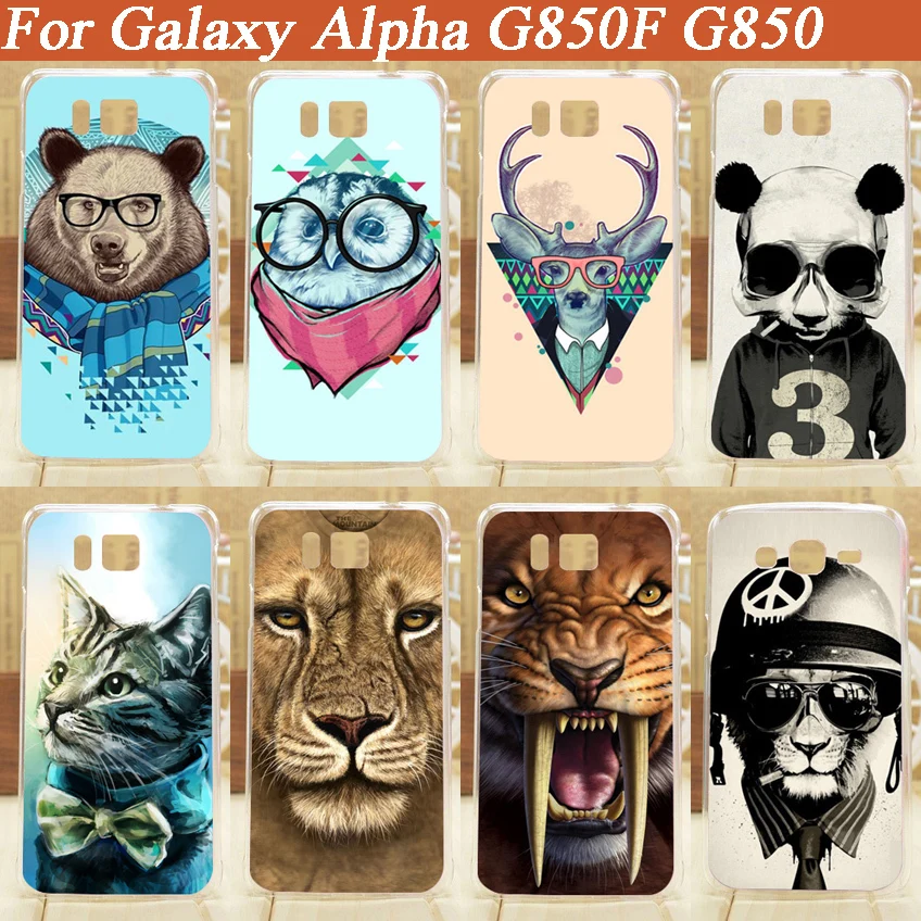 Новое поступление 2015 Модный чехол с рисунком для Samsung Galaxy Alpha G850 G850F G8508S задняя