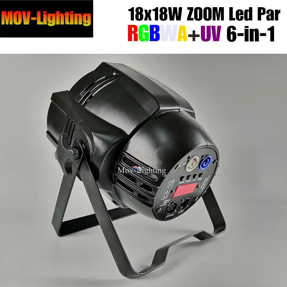 Led par cans 64 18 Вт Крытый parcan 18*18 rgbwa uv led водонепроницаемый zoom с питанием powerout powercon |