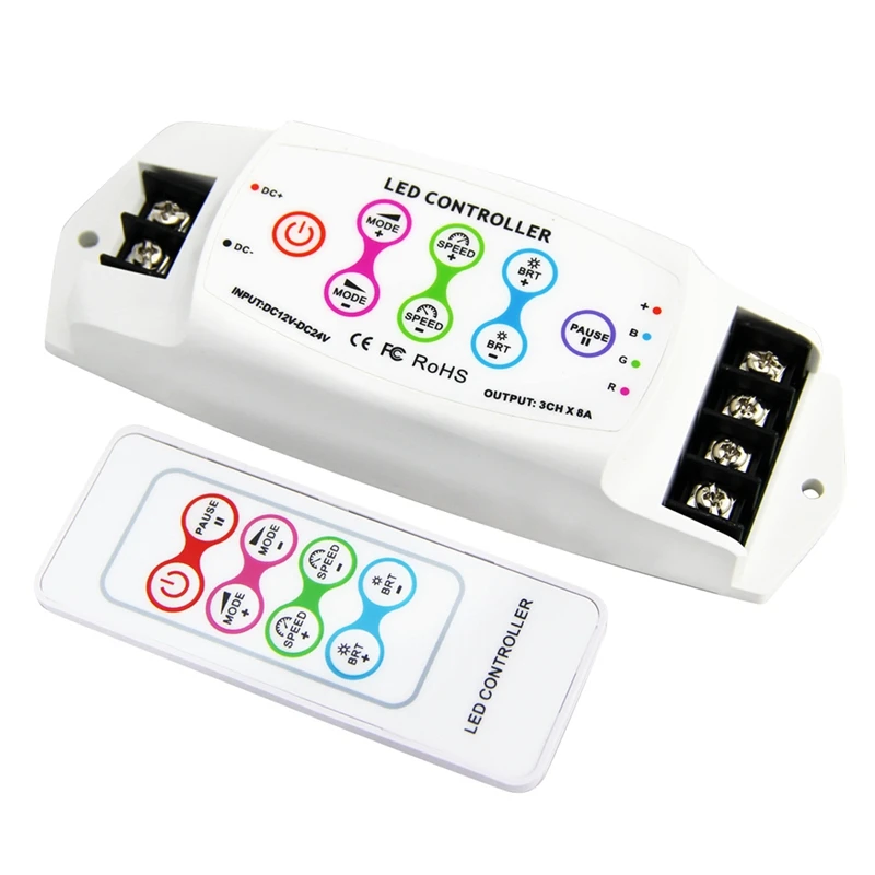 Bc 390Rf 8A/Ch X 3 Многофункциональный Rgb светодиодный контроллер беспроводной пульт