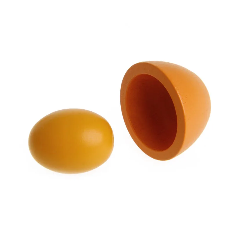 Новинка 6 шт. деревянные яички желток ролевые игры кухня еда готовка детские