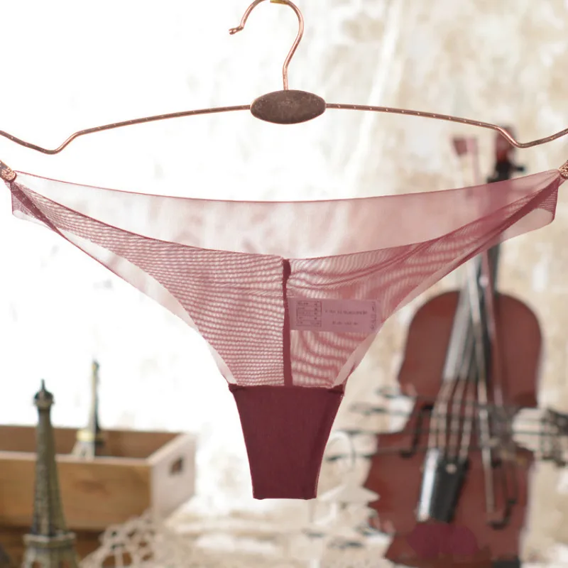 Новые летние сексуальные сетчатые прозрачные Бесшовные стринги трусики 3 шт./лот