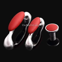 top quality 10pcs european brasscow leather kitchen furniture handles cupboard drawer wardrobe cabinet pulls handles and knobs