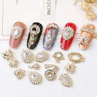1 piece high end alloy zircon nail art decoration luxury zircon diamond fringed heart wing nail jewelry high end long nail
