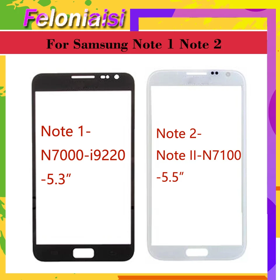 Сенсорный экран для Samsung Galaxy Note 1 N7000 i9220 NOTE II 2 N7100 черное переднее внешнее стекло