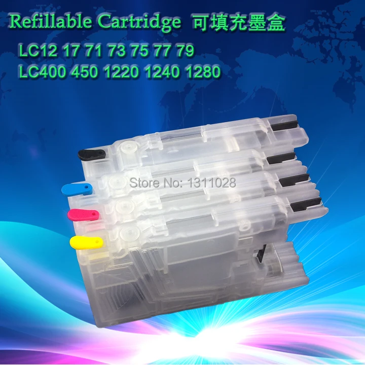 Стандартный пополняемый картридж для струйной печати INK WAY LC1220 LC1240 LC1280 LC40 LC73 LC77 LC71