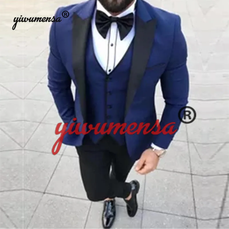 Style 9 Yiwumensa Лидер продаж Мужские костюмы 3 шт. для выпускных, свадеб Лучший человек свадебное платье банкет деловой строгий костюм на заказ вечернее платье - Цвет: Style 9