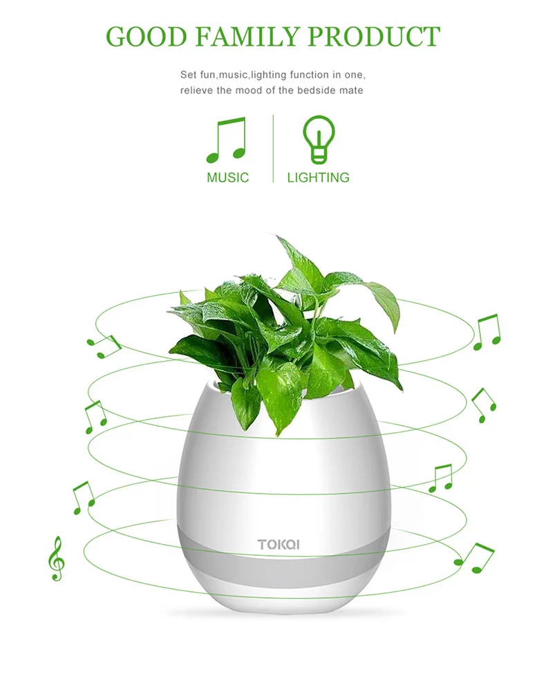 Портативный музыкальный цветочный горшок динамик умный беспроводной MP3 Bluetooth Мини diy офисный домашний динамик s Настольный сенсорный небольшой ночной светодиодный динамик