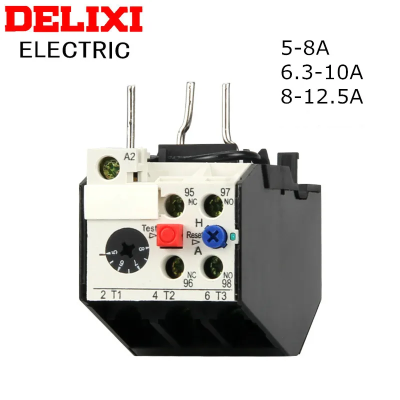 Тепловое реле перегрузки DELIXI защиты тока 5 8A 6 3 10A 8 A JRS2 12.5/Z 3UA50 адаптируется к