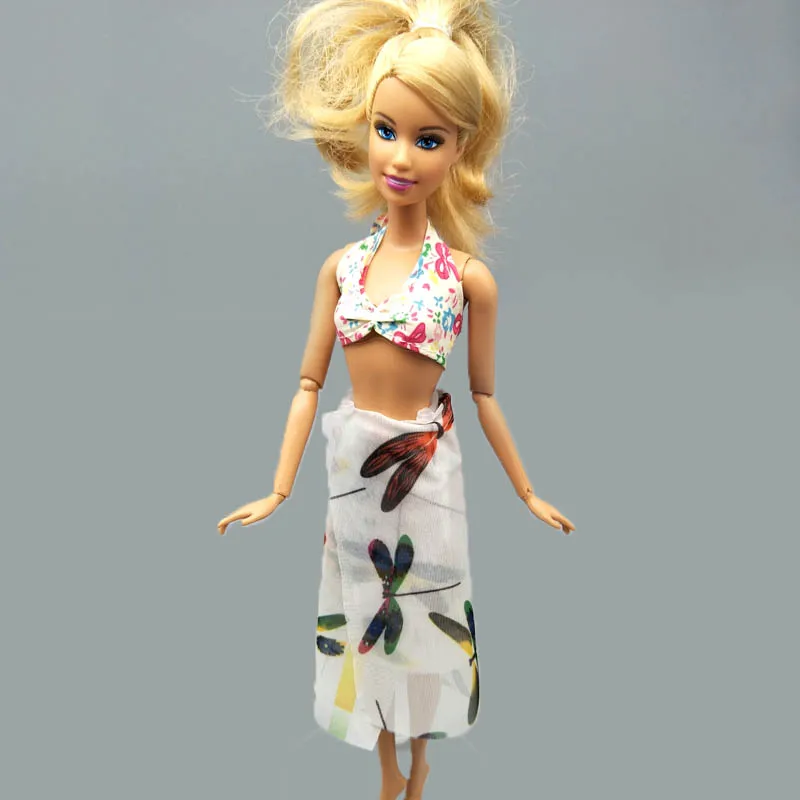 1 комплект цветочный бюстгальтер и трусы бикини нижнее белье для куклы Барби