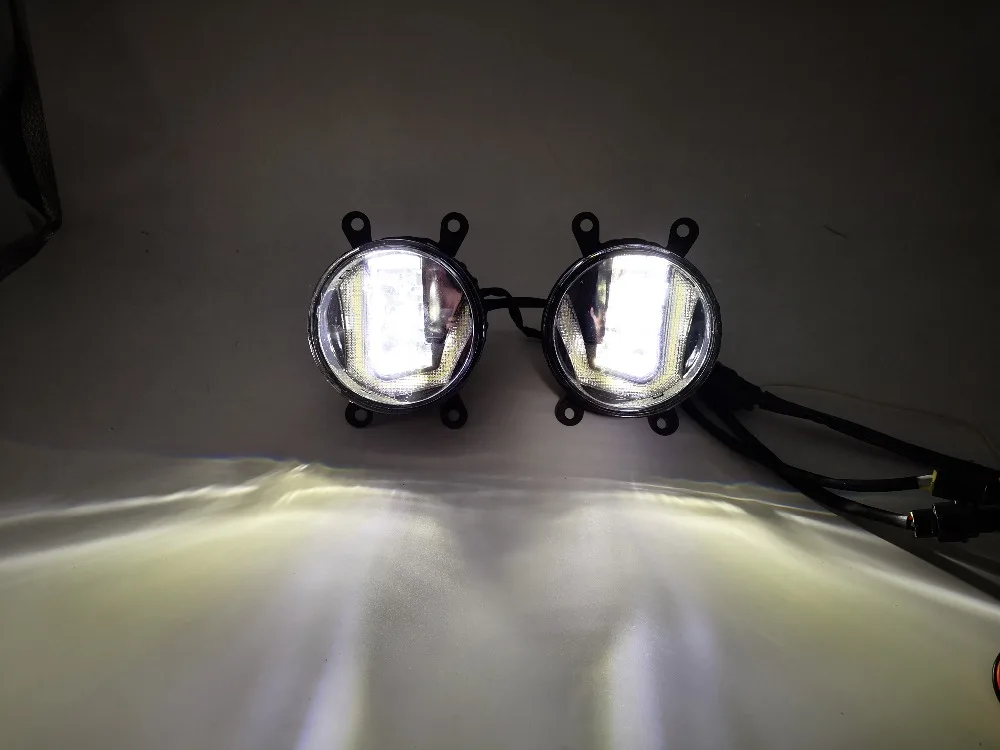 3 в 1 функции авто светодиодный DRL Дневной светильник автомобиля проектор