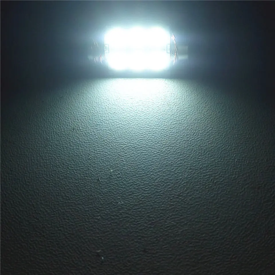 12 В светодиодсветодиодный автомобильная лампа с двойной иглой белого цвета (2*3*5050