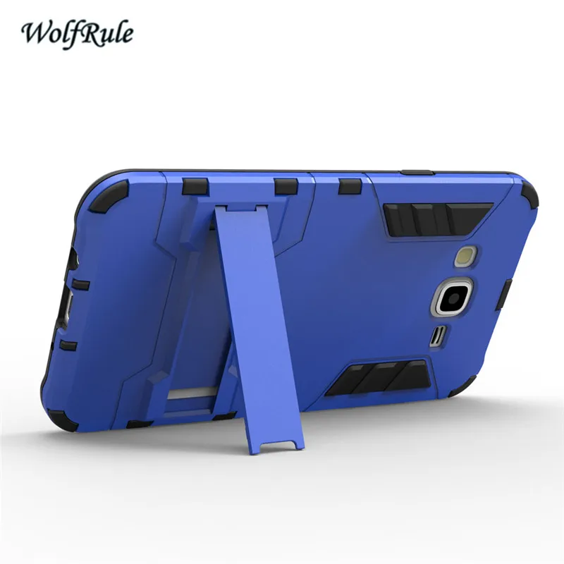WolfRule чехол для Samsung Galaxy J7 мягкий силиконовый + пластиковый держатель SM J700 2015 J7|for