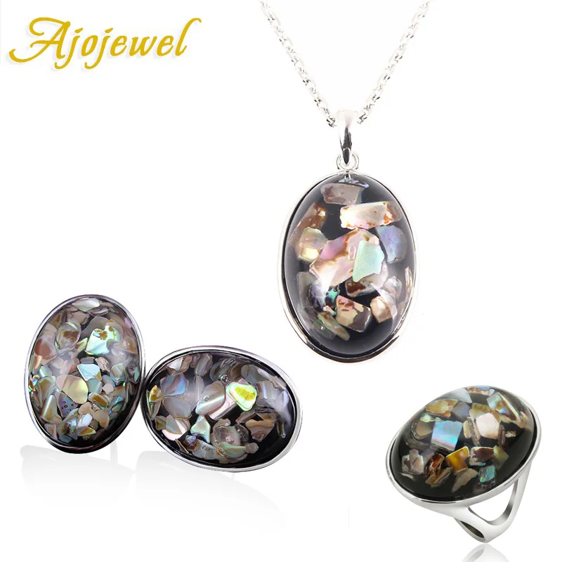 Ajojewel Уникальные Морские Раковины Модные Ювелирные наборы для женщин в форме яйца