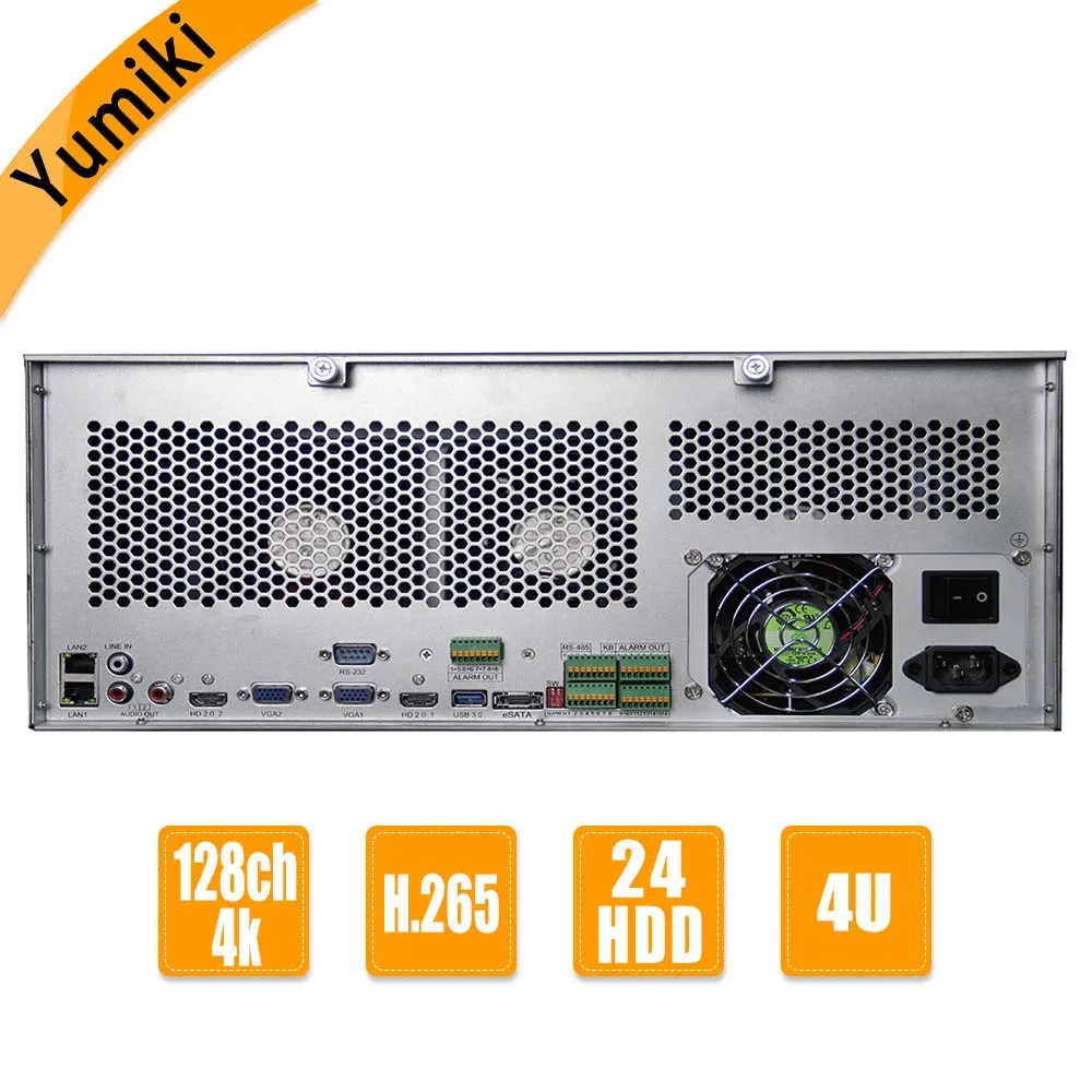 Видеорегистратор NVR каналов 4K/МП H.265/H.264 24 SATA UHD IP камеры система видеонаблюдения