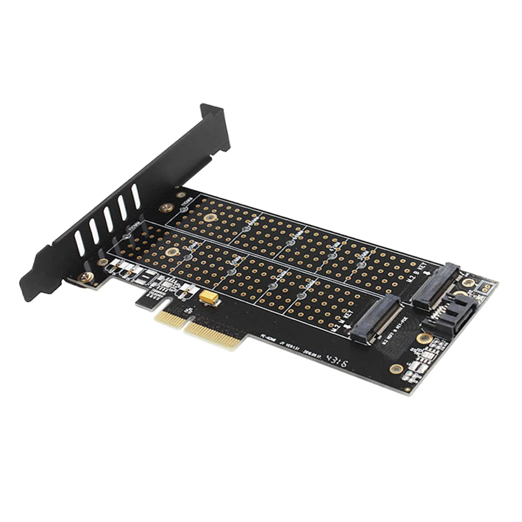 Двойной адаптер M.2 PCIe NVME SSD M-key или SATA AHCI B-key для 3 0 4X Card | Компьютеры и офис