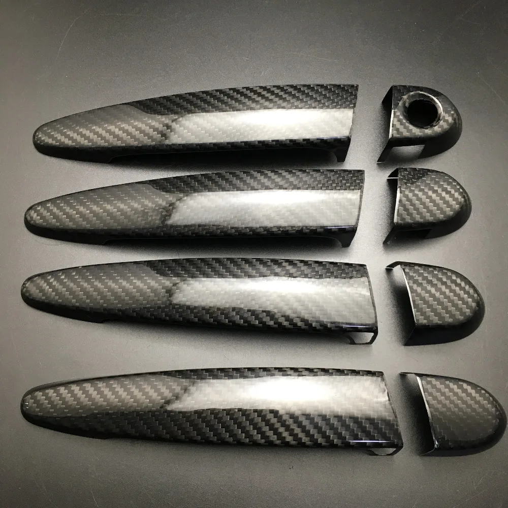 Автомобильный Стайлинг Реальные углеродного волокна Внешний дверные ручки