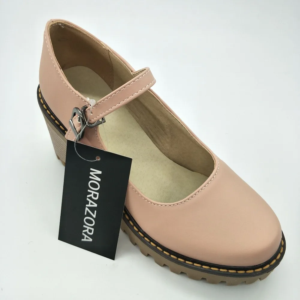 MORAZORA/Большие размеры 34-43 обувь mary janes женская модная на платформе женские