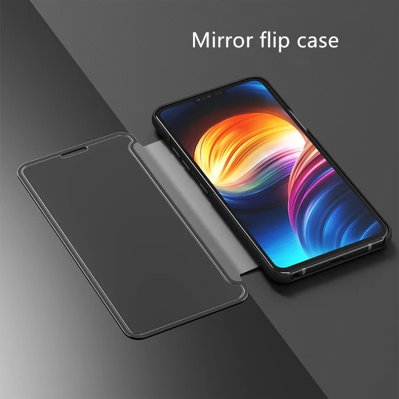 Для LG V40 V30 роскошный Clear View Smart Зеркало чехол для телефона ударопрочный полная