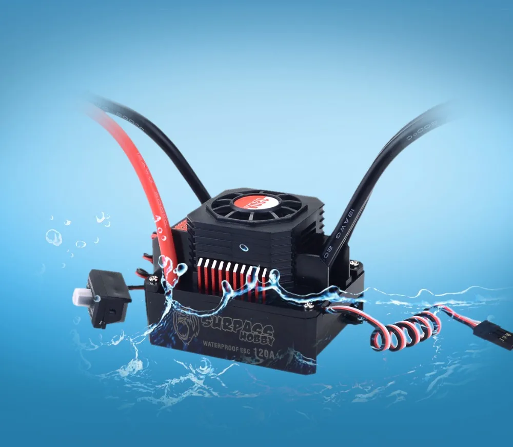 SURPASSHOBBY KK водонепроницаемый 120A ESC Электрический контроллер скорости для RC 1/8
