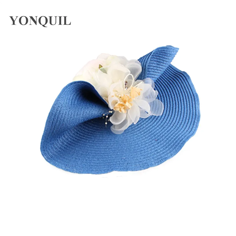

Elegant Ladies Floral Wedding Fascinators Accessories Women Cocktail Party Tea Clips Occasion Headwear Royal Derby Fedora SYF452