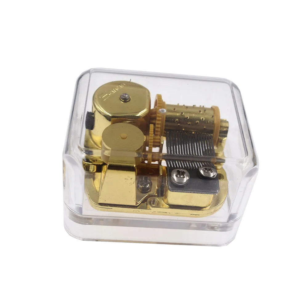 Акриловая пластиковая музыкальная шкатулка Laxury для пары с ручкой и пружиной